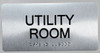TACTILE HOTEL UTILITY ROOM SIGN