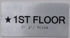 ADA STAR FLOOR NUMBER 1 SIGN