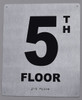 BRAILLE 5TH FLOOR SIGN