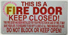 FIRE Door  DO NOT Block  Safety Sign