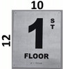 BRAILLE FLOOR NUMBER STAR 1 SIGN