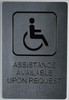 ADA ASSISTANCE AVAILABLE UPON REQUEST SIGN