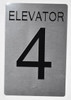 BRAILLE ELEVATOR 4 SIGN