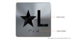 BRAILLE STAR L (STAR LOBBY) FLOOR ELEVATOR JAMB SIGN