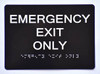HOTEL DIRECTIONAL SIGN EMERGENCY EXIT ONLY