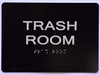 HOTEL TRASH ROOM SIGN