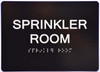 TACTILE HOTEL SPRINKLER ROOM SIGN