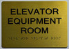 HOTEL ADA ELEVATOR EQUIPMENT ROOM SIGN