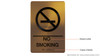 BRAILLE NO SMOKING GOLD SIGN BRAILLE NO SMOKING GOLD SIGN