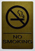 HOTEL ADA NO SMOKING GOLD SIGN HOTEL ADA NO SMOKING GOLD SIGN