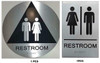 HOTEL DIRECTIONAL SIGN CALIFORNIA TITLE 24 GEOMETRIC ALL GENDER RESTROOM