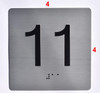 BRAILLE APARTMENT NUMBER 11 SIGN