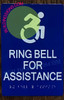 BRAILLE RING BELL FOR ASSISTANCE SIGN