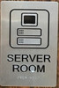 Server Room Braille with Raised Tactile Graphics and Letters Signage Server Room Braille with Raised Tactile Graphics and Letters Signage