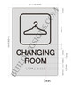 Changing Room  -Braille  with Raised Tactile Graphics and Letters Changing Room  -Braille  with Raised Tactile Graphics and Letters