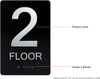 BRAILLE BLACK FLOOR NUMBER SIGN BRAILLE BLACK FLOOR NUMBER SIGN