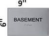 BRAILLE FLOOR NUMBER WITH RAISED LETTERS SIGN