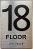 BRAILLE 18 FLOOR SIGN