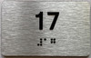 BRAILLE APARTMENT NUMBER - UNIT NUMBER SIGN