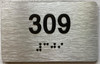 BRAILLE APARTMENT NUMBER - UNIT NUMBER SIGN