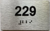 BRAILLE APARTMENT NUMBER - UNIT NUMBER SIGN