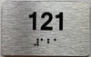 TACTILE HOTEL APARTMENT NUMBER - UNIT NUMBER SIGN