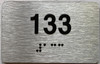 TACTILE HOTEL APARTMENT NUMBER - UNIT NUMBER SIGN