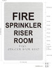 HOTEL FIRE SPRINKLER RISER ROOM SIGN