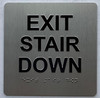 ADA EXIT STAIR DOWN SIGN