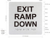 HOTEL DIRECTIONAL SIGN EXIT RAMP DOWN