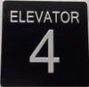 ADA ELEVATOR FLOOR NUMBER (ELEVATOR NUMBER 4) SIGN