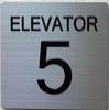 ADA ELEVATOR NUMBER (ELEVATOR NUMBER 5) SIGN ADA ELEVATOR NUMBER (ELEVATOR NUMBER 5) SIGN