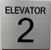 TACTILE HOTEL ELEVATOR NUMBER (ELEVATOR NUMBER 2) SIGN TACTILE HOTEL ELEVATOR NUMBER (ELEVATOR NUMBER 2) SIGN