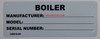 Boiler Registration Number Boiler serial number   Building Sign Boiler Registration Number Boiler serial number   Building Sign