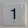 BRAILLE ELEVATOR FLOOR FLOOR 1 /JAMB PLATE 1ST SIGN BRAILLE ELEVATOR FLOOR FLOOR 1 /JAMB PLATE 1ST SIGN