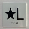 HOTEL ADA ELEVATOR FLOOR STAR L /JAMB PLATE FLOOR SIGN HOTEL ADA ELEVATOR FLOOR STAR L /JAMB PLATE FLOOR SIGN