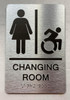 BRAILLE CHANGING ROOM SIGN
