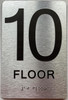 BRAILLE 10TH FLOOR SIGN BRAILLE 10TH FLOOR SIGN