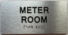 TACTILE HOTEL METER ROOM SIGN TACTILE HOTEL METER ROOM SIGN