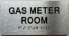 TACTILE HOTEL GAS METER ROOM SIGN TACTILE HOTEL GAS METER ROOM SIGN