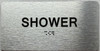 SHOWER  with Raised letters/Image & Grade 2 Braille - Includes Red Adhesive pad for Easy Installation SHOWER  with Raised letters/Image & Grade 2 Braille - Includes Red Adhesive pad for Easy Installation