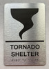 BRAILLE TORNADO SHELTER SIGN BRAILLE TORNADO SHELTER SIGN