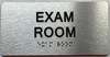 TACTILE HOTEL EXAM ROOM SIGN
