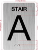 HOTEL ADA FLOOR NUMBER (STAIR A) SIGN HOTEL ADA FLOOR NUMBER (STAIR A) SIGN