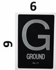 Ground Floor -Braille  with Raised Tactile Graphics and Letters  Graphics and Letters  . 6"x9" -Tactile s  -Building Sign