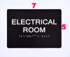 Electrical Room-Tactile Signage