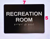 Recreation Room-Tactile Signage