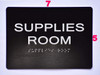 Supplies Room-Tactile Signage