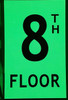 Floor number Eight Building Sign