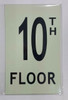 Floor number TEN Safety Sign